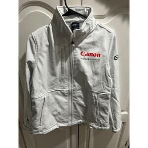 Canon EOS White Soft Shell Jacket Women Medium Charles River Promo Photography